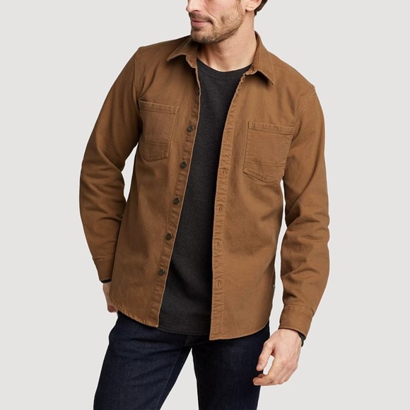 Eddie Bauer Men's Mountain Flex Canvas Shirt-Jacket - Picture 3 of 3
